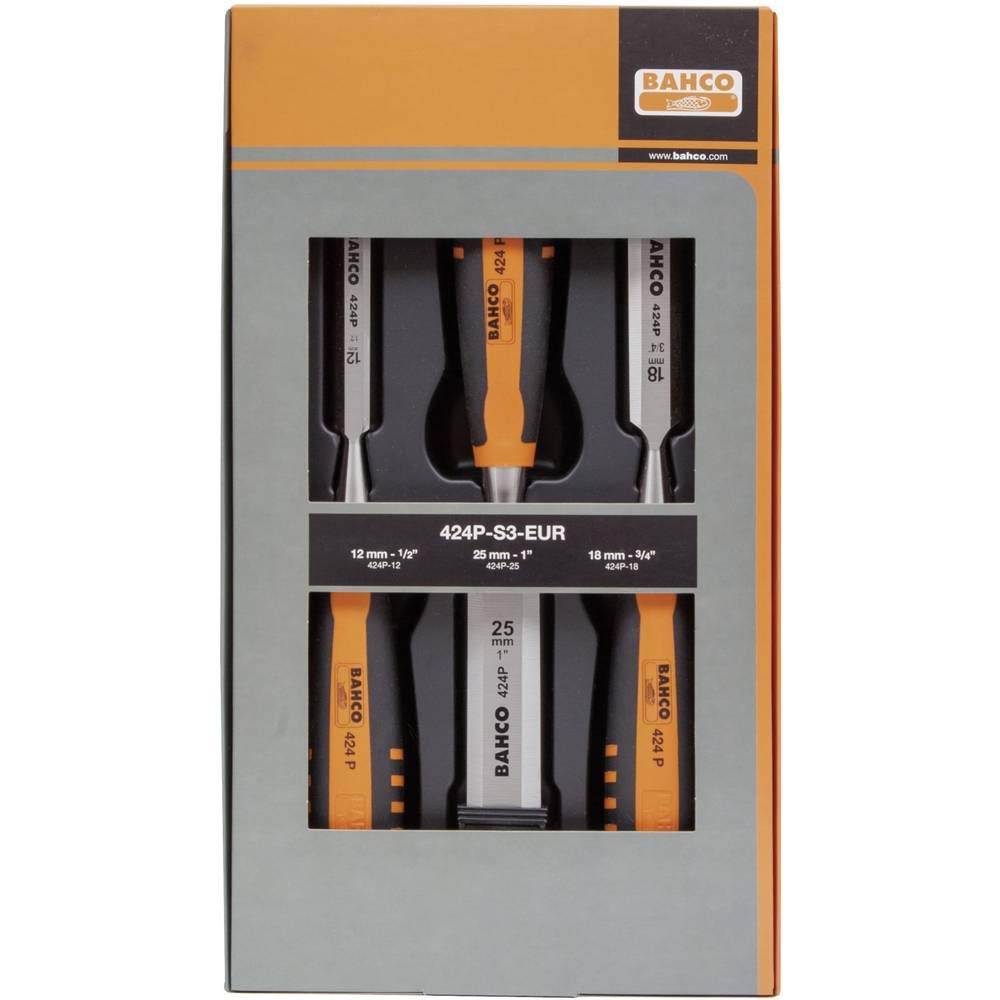 Bahco 424P-S3-Eur Lot de 3 ciseaux à bois (Import Grande Bretagne)