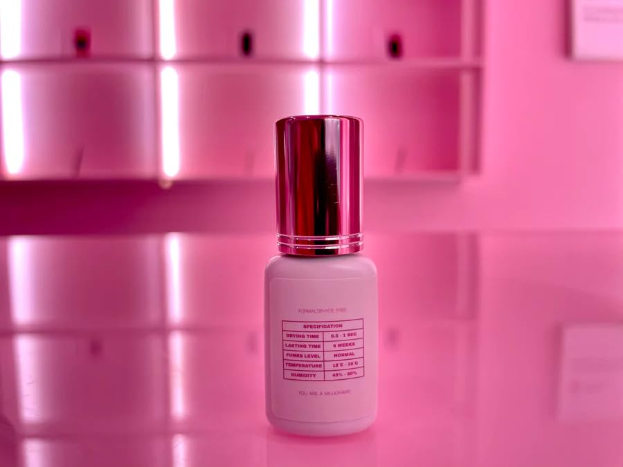 Trish Cosmetics| Rich Girl Lash Eyelash Extension Glue| Fastest Drying .05-1 Sec| 8 Week Retention| 5ML/0.17FL.OZ