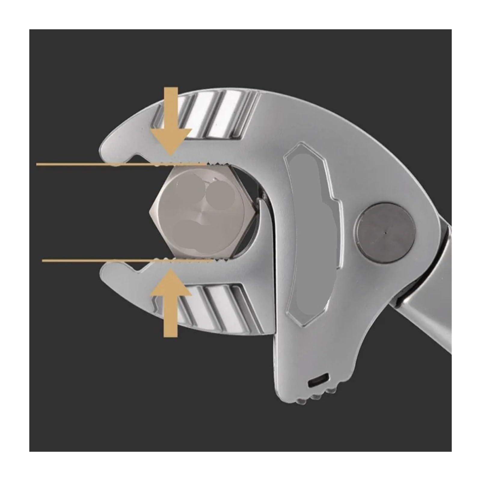 Pinza a Pappagallo Chiave industriale for artigli di granchio for impieghi gravosi Strumento a ganascia larga con cricchetto autoregolante for la produzione tubazioni automobilistiche(M)