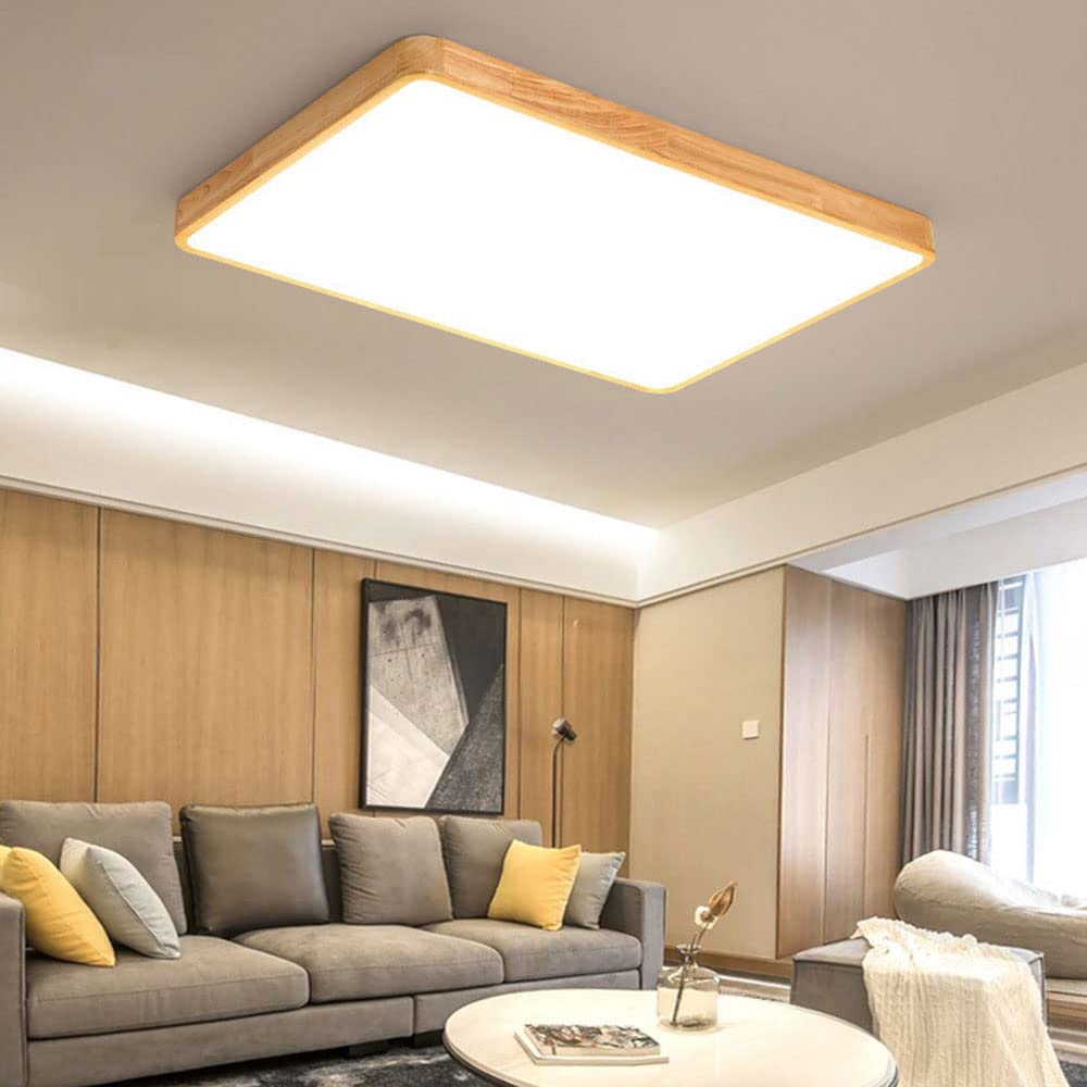 Nowoczesna lampa sufitowa LED, lekka, drewniana lampa trójkolorowa, bardzo cienka 2,3 cala, dekoracyjne oświetlenie sufitowe, wbudowana instalacja do salonu, sypialni,