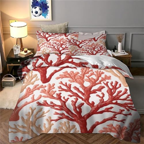 Housse de couette corail 140x200 microfibre pour lit simple ado - 6
