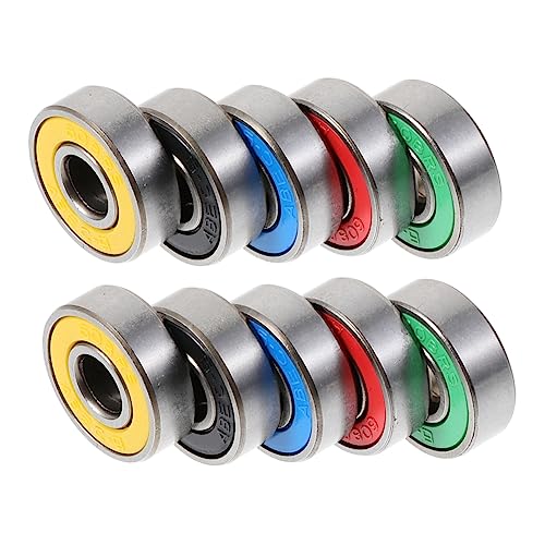 POPETPOP Roller Bearings for Skates 50pcs Plain Bearings Grease Fittings Durable Carbon Steel Low Noise
