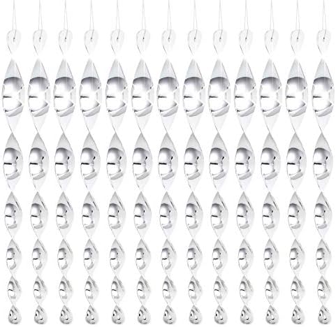 OMAYKEY 13 Pack Bird Repellent Reflective Scare Spiral Rods, 12 in Effective & Attractive Hanging Bird Repellents Ornamental Twisting Reflective Rods for Farm Home Outdoor