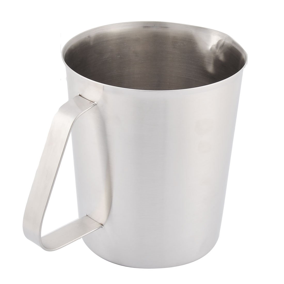 Ruilogod Copa de medición graduada de acero inoxidable 1500 ml de capacidad de plata