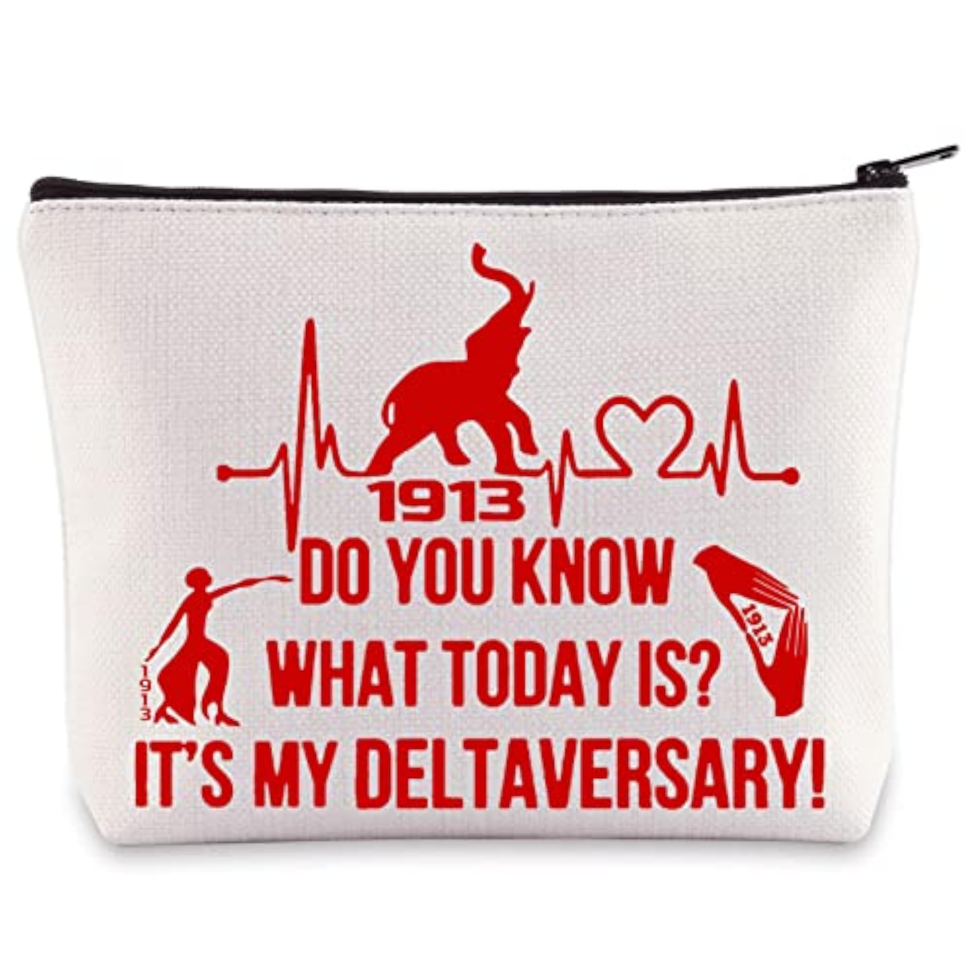 Sorority Makeup Bag, Greek Gift for Deltaversary