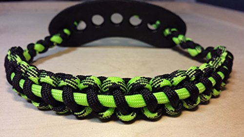 Muddy River Gear Archery Bow Wrist Sling Outbreak Black and Single Line Neon Green