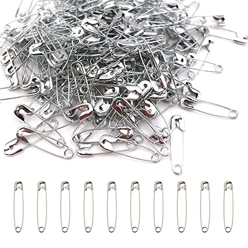 Yosawo 500 Stück Mini Sicherheitsnadeln 20mm Klein Safety pins für Nähen Kleidung DIY Handwerk (Silber) Cover