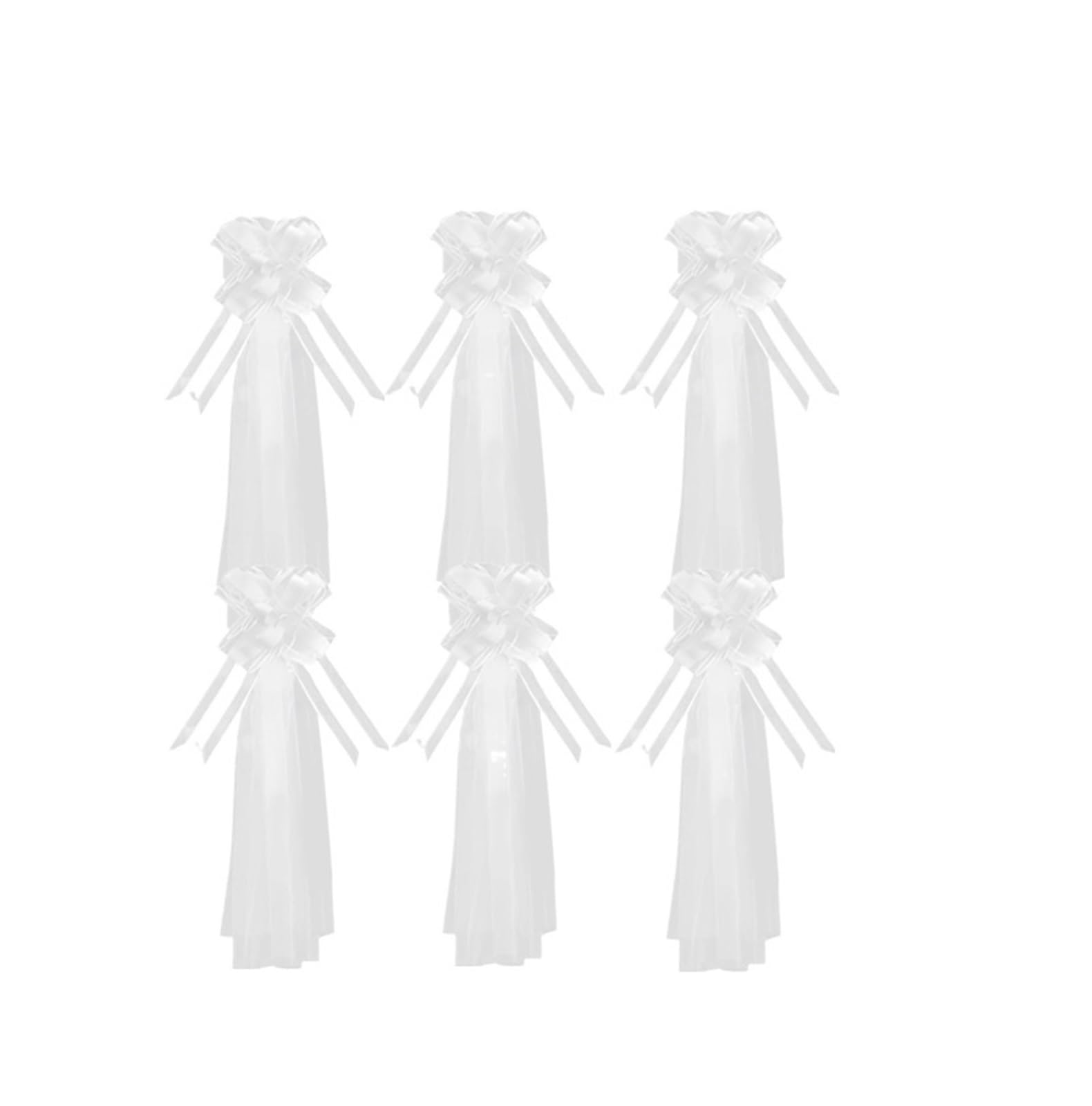 Nodo decorativo per auto da matrimonio Fiocchi nuziali bianchi 12-1 pz