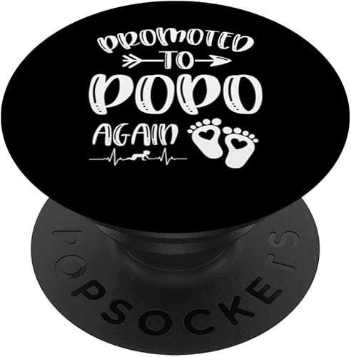 Promoted to Popo Again 2024 Soon to Be Grandparents Again PopSockets Standard PopGrip