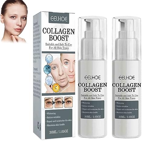 EHOTER EELHOE Suero antienvejecimiento de colágeno EELHOE Collagen Boost Cream EELHOE Collagen Anti-Wrinkle Cream for Face Collagen Booster Serum for Face con ácido hialurónico (2 unidades)