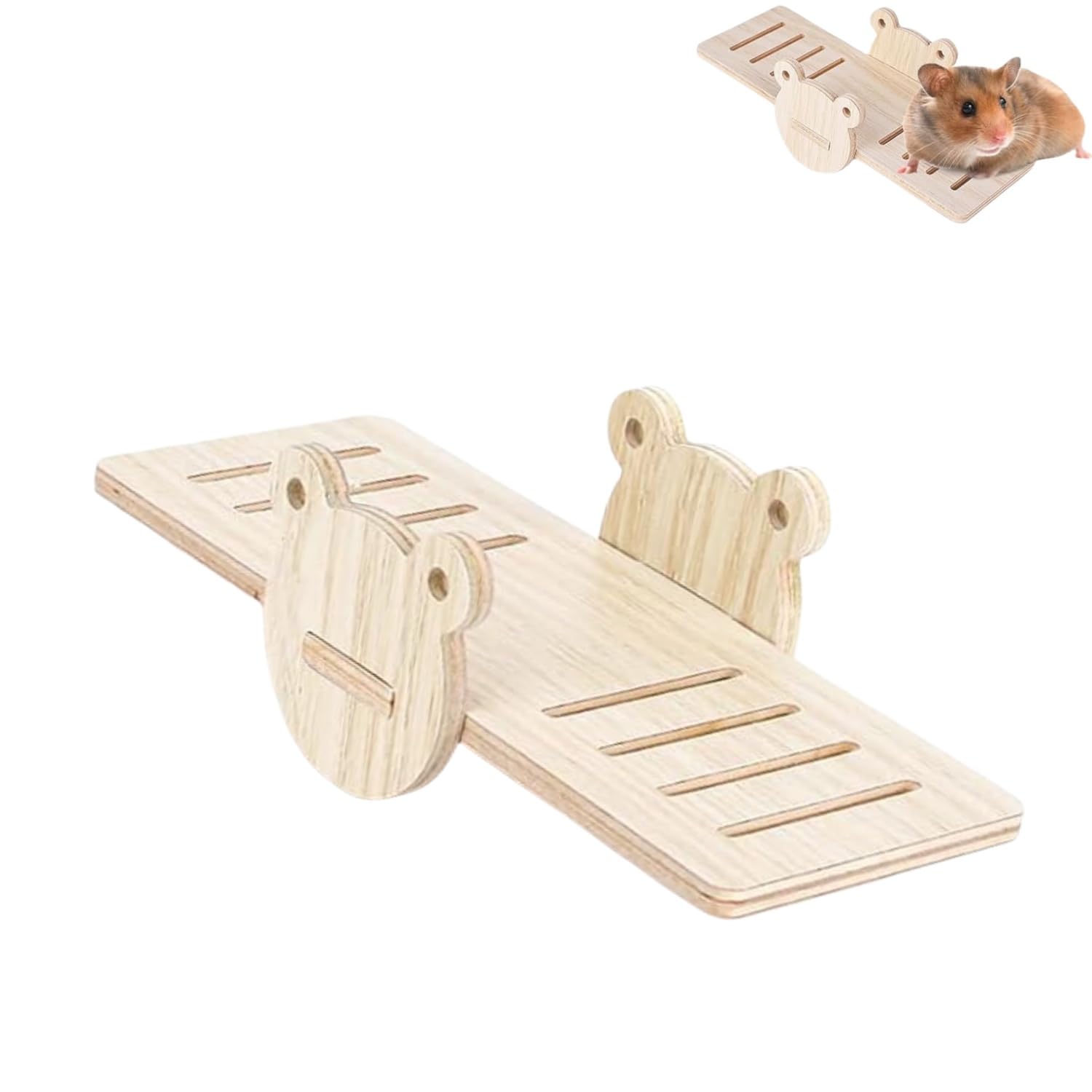 Zwenjuan Hamster Hanging Ladder Wooden Seesaw Climbing Cage Cage Accessories or Small Animals Mouse Rat Chinchilla Gerbil Hedgehog