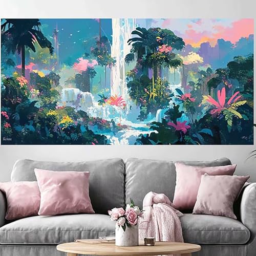 Diy peinture diamant paysage 5d broderie diamant grand format 70x140cm