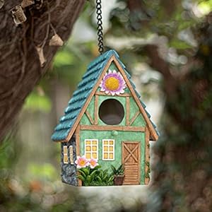 Yardwe Bird Houses for Outside Hanging Birdhouse Resin Bird House Outdoor Decorative Bird House for Bluebird Song Sparrow Swallow Hummingbird Yardwe Bird Houses for Outside Hanging Birdhouse Resin Bird House Outdoor Decorative Bird House for Bluebird Song Sparrow Swallow Hummingbird