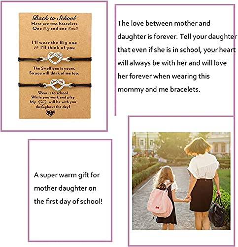 FUTIMELY Back to School Bracelet Gifts Mother and Daughter Infinity Heart Butterfly Matcing Wish Bracelet Set for Mommy and Me First Day of School Bracelet Gifts…3