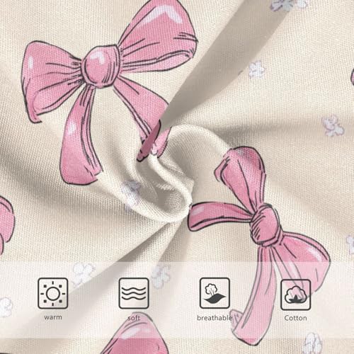 Wusikd Cute Pink Bows Ribbons (2) Girls' Underwear Cotton Girls Briefs Soft Toddler Underwear 2T3