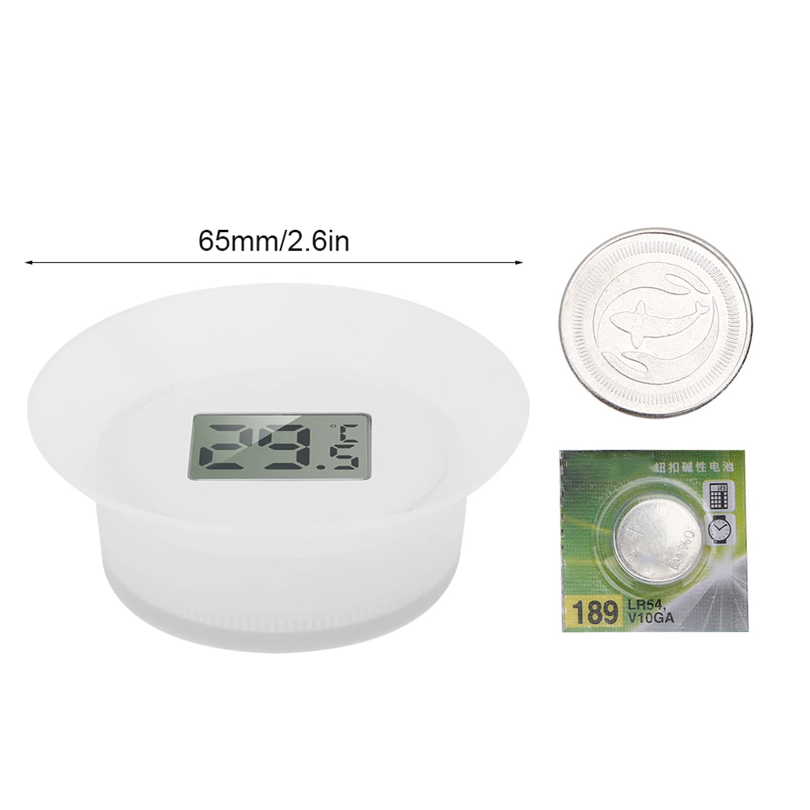 Water Thermometer with LCD Display for Fish Tank Aquarium Wet and Dry Dual Use