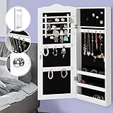 ⭐⭐⭐⭐⭐ PRAKTISCH: Im geräumigen Innenfach der Schmuckkasten finden Sie zahlreiche Haken und Ablageorte, in denen Sie alle Arten von Schmuck aufbewahren können, egal ob Ohrringen, Halsketten oder Armbändern