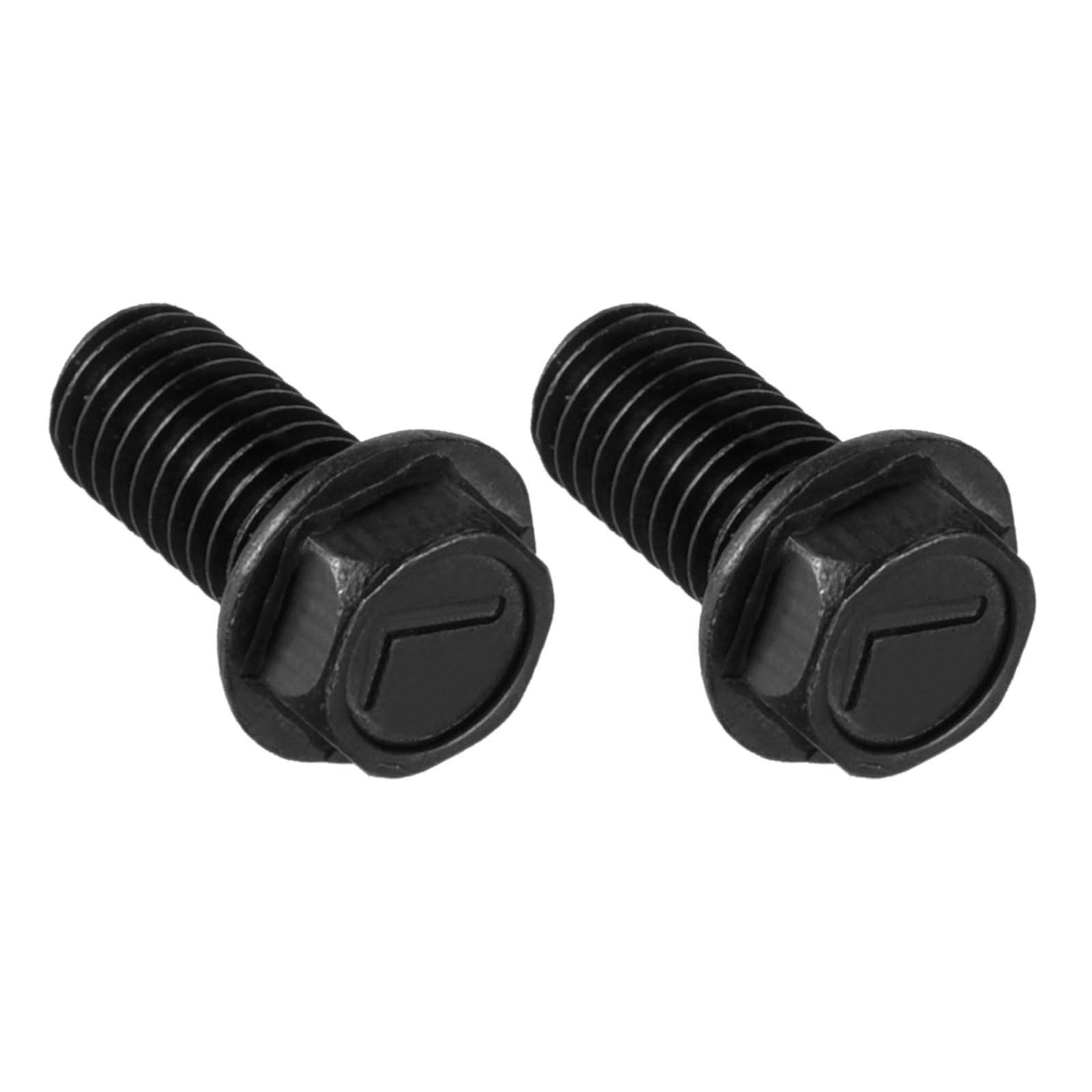 QUARKZMAN M8x16mm Sinistra Mano Filettatura Vite x 2pz Esagono Testa Flangia Bulloni per Senso Orario Macchine Corsa, Nere