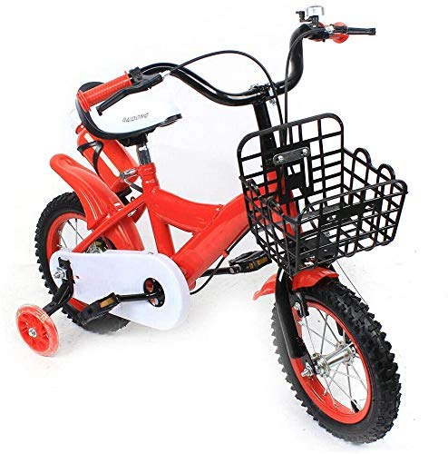 Kinderfahrräder, 12 Zoll Kinderfahrrad Jungenfahrrad Mädchenfahrrad Rad Bike mit Rücktritt Stützräder (rot) – Bild 6