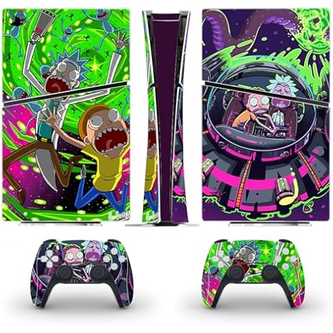 PEYANZ Skin Compatible with P.S.5 Slim Console(Digital Edition) and Controllers Vinyl Sticker, Durable, Scratch Resistant, Bubble-Free Cover