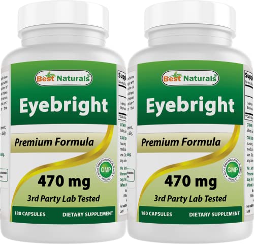 Best Naturals Eyebright 470 mg 180 Capsules (180 Count (Pack of 2))