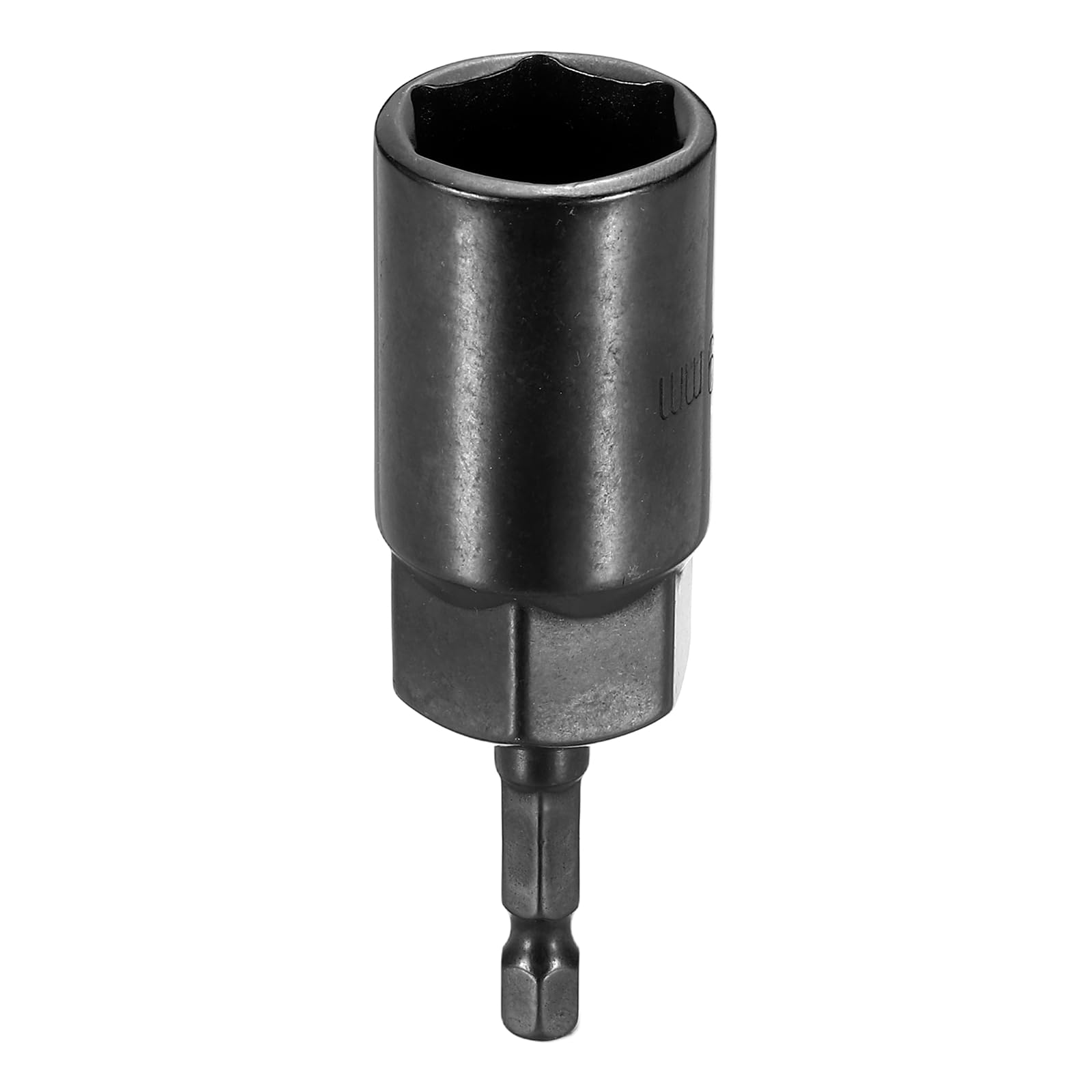 sourcing map Nut Driver Drill Bit 19mm Metric Socket 1/4" Hex Shank 3.15" (80mm) Extra Long 6-Point Sockets Quick Change Cr-V Steel Bolt Setters for Power Drill Drivers, Black