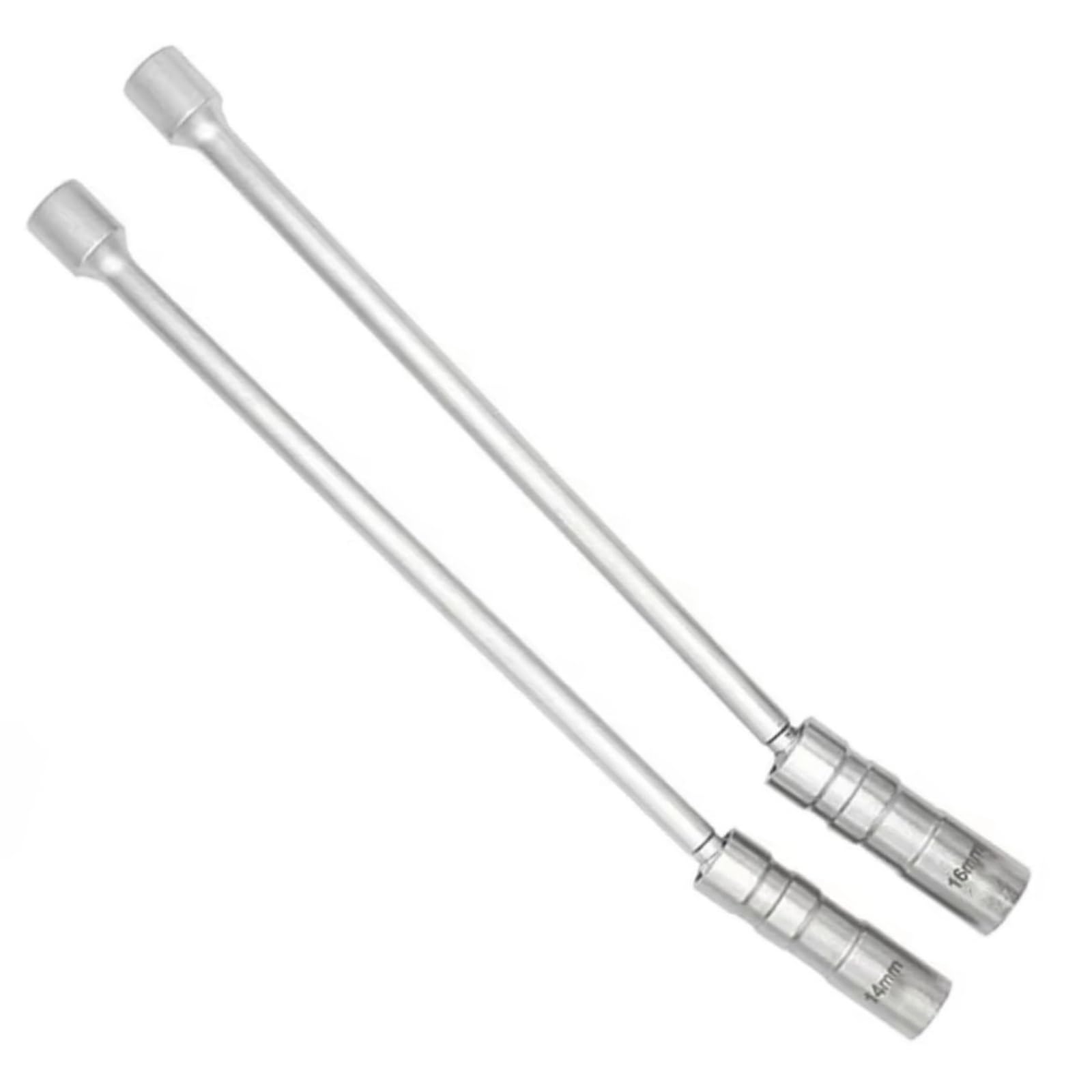 Llaves de bujías Imán 14mm 16mm para Herramienta Extracción Bujías Manguito Llave Inglesa De Vela Giratoria Herramientas De Enchufe De Extensión Larga(1set)