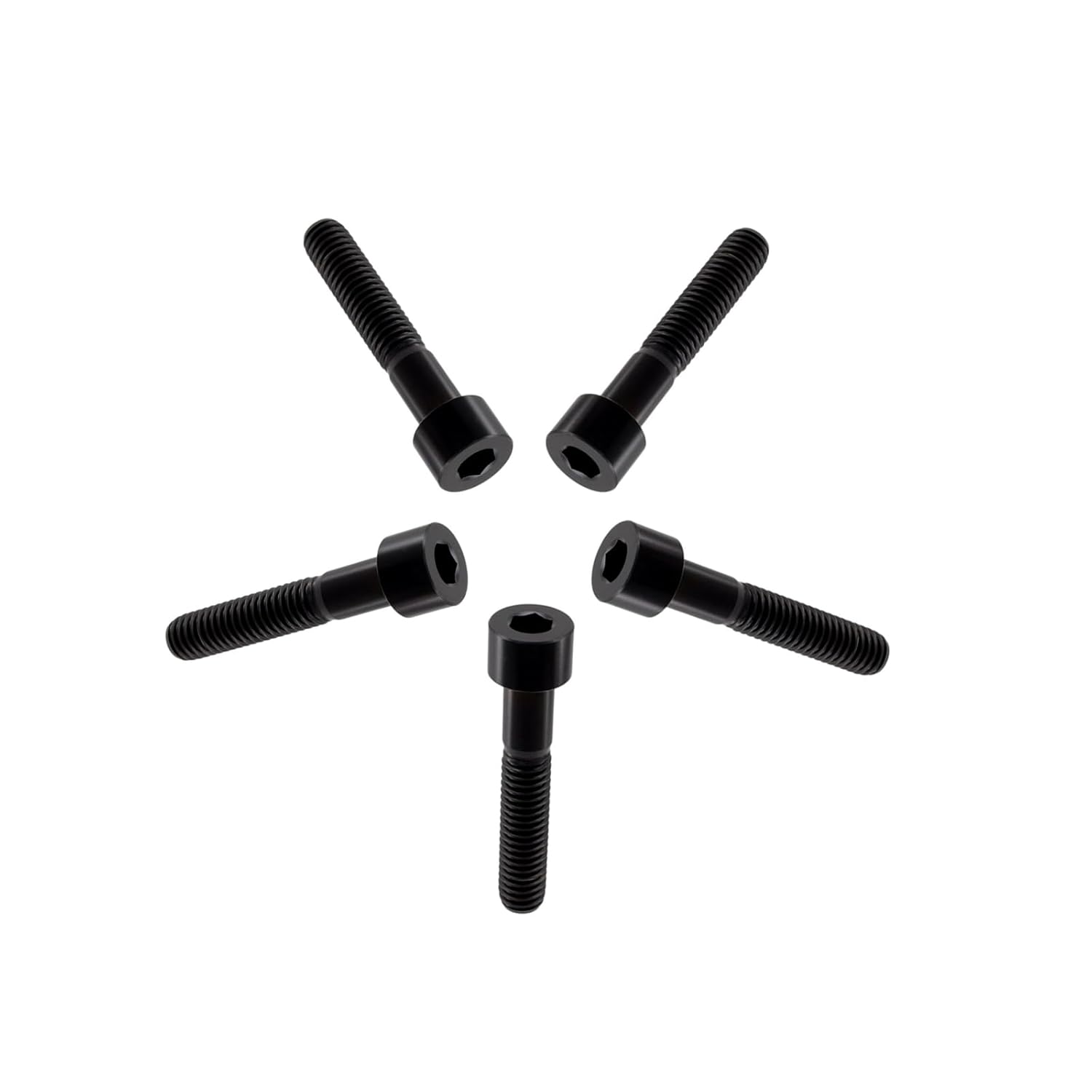 RISON TITANIUM M8x1.25x40mm Black Titanium Bolts,Grade 5 DIN912 Hex Socket Head Cap,5PCS Ti-6Al-4V Lightweight Rustproof Fasteners for Motorcycle Brake Automotive Engine Parts