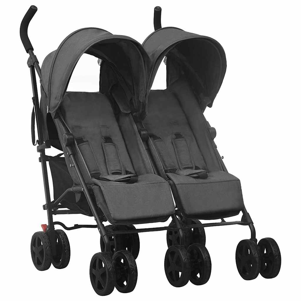 Carrito plegable de acero para gemelos