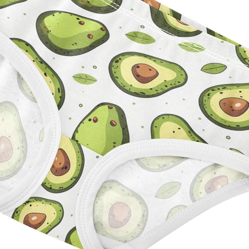 Wusikd Avocados Girls' Underwear Cotton Leaves Girls Briefs Soft Toddler Underwear 2T4