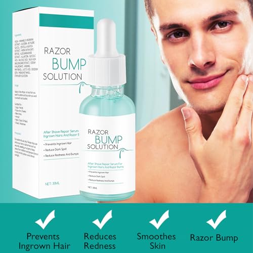 Ingrown Hair Reduction Serum,Ingrown Hair Serum For Man and Women,Gentle to Redness And Razor Bump Stopper Solution Dark Spot Corrector After Shave Repair Serum For Ingrown Hair,30ml - Image 3