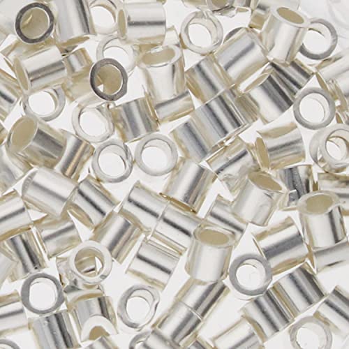 The Beadsmith Tube Crimp Beads, 2 x 2mm, 100 Pieces, Silver Color, Uniform Cylindrical Shape, No Sharp Edges, Designed to Secure the Ends of Jewelry Stringing Wires and Cables by The Beadsmith - Image 4