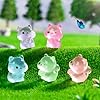 24 Pieces Mini Squirrel Decor for Crafts Dollhouse Luminous Mini Resin Animals for Dollhouse Micro Fairy Garden Landscape Plant Pots #3