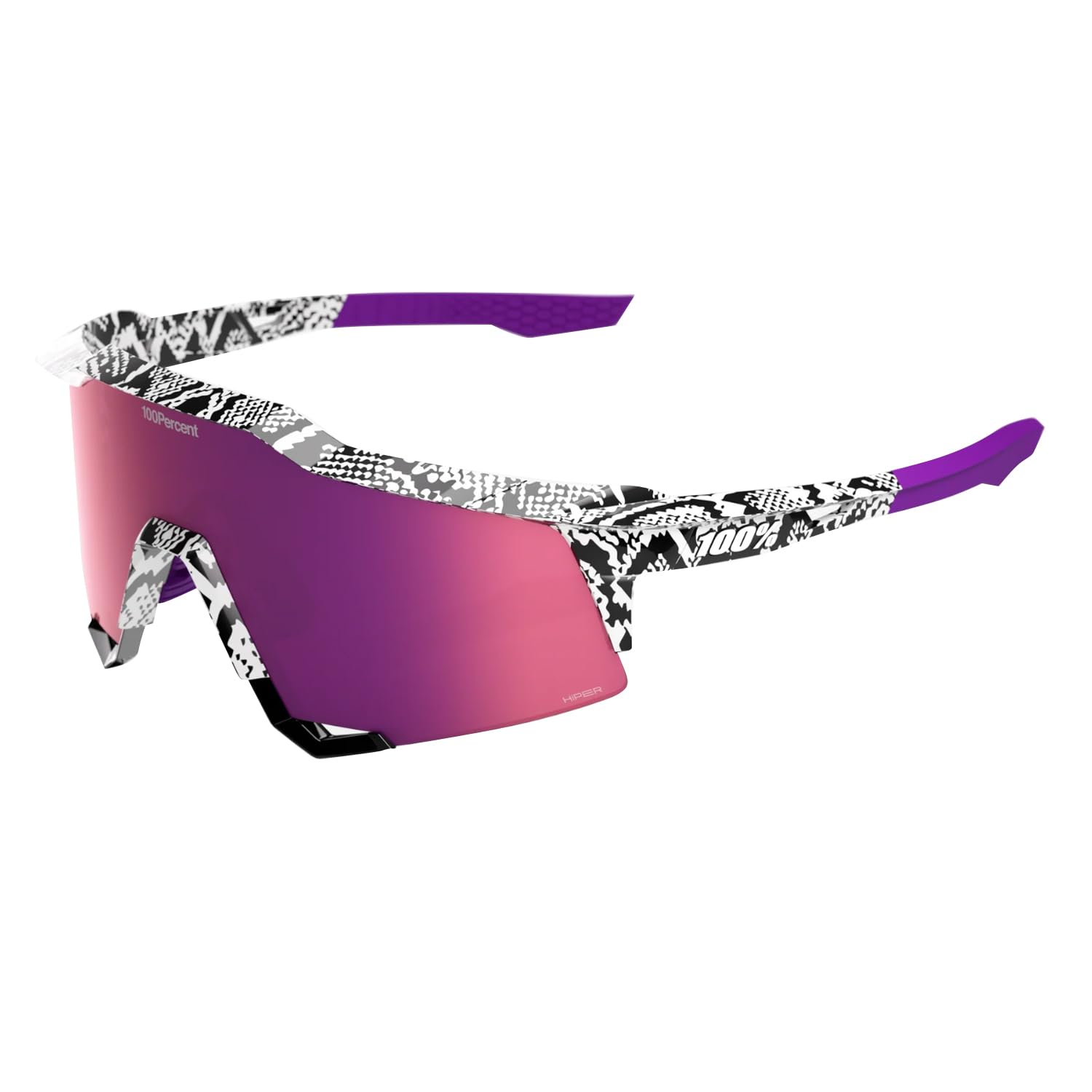 100% SPEEDCRAFT LE Elly 3 Gloss White - HiPER Dark Purple Mirror Lens