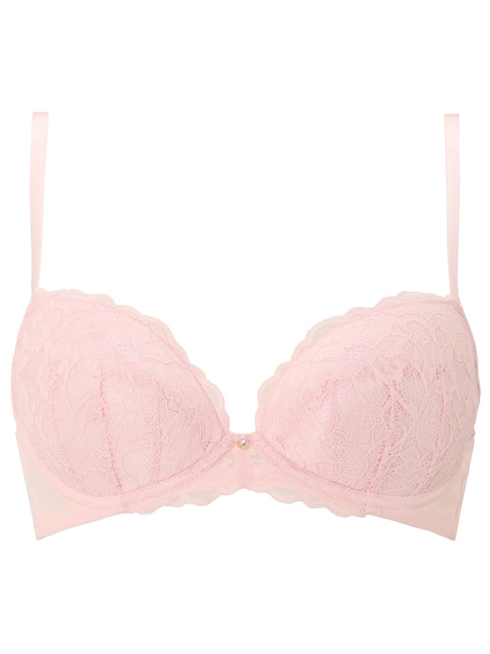 Ann Summers Sexy Lace Padded Plunge Bra, Light Pink, Size 32G, Women