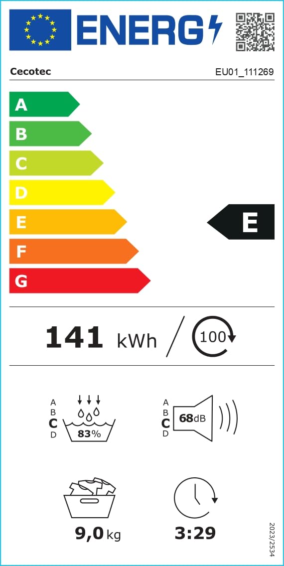Cecotec Wäschetrockner Wärmepumpe 10 kg Bolero Dresscode Dry 10355 Steel. Äquivalente Klasse A++, 14 Programme, 4 Trockenstufen, Funktionen Stop&Go, Delay Start, KidLock und DiamondCare, Edelstahl