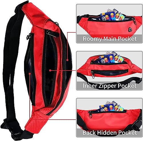 Image of Fanny Packs for Men and Women, Water-Repellent Sports Waist Pack Bag for Travel Hiking Running Hands-free
