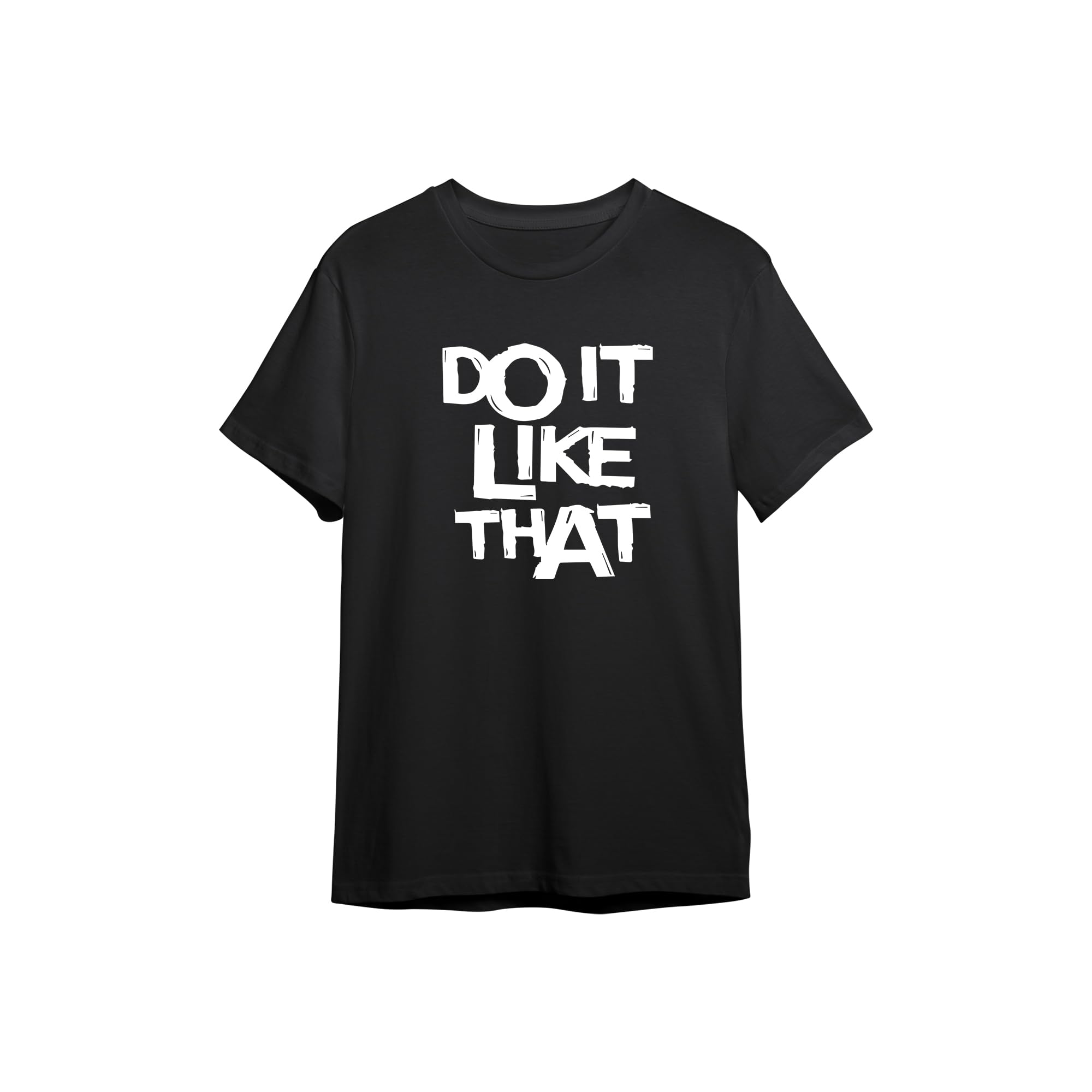 The Korhean StoreDo It Like That TXT Kpop Black Crew Neck Regular T-Shirt for Men & Women