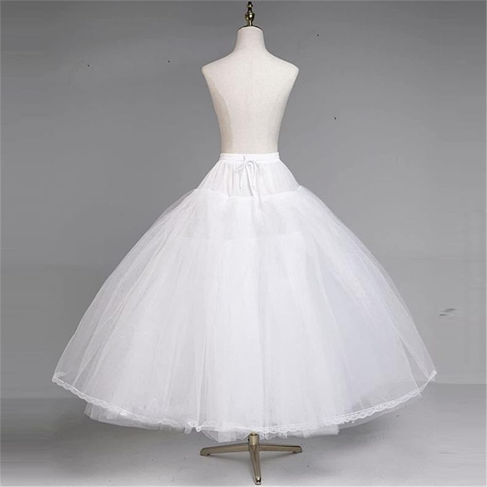 Damska tiulowa halka, długa spódnica, biała, wielowarstwowa, Puffy Cosplay, halka na bal absolwentów, suknia wieczorowa, suknia ślubna, długość 95 cm