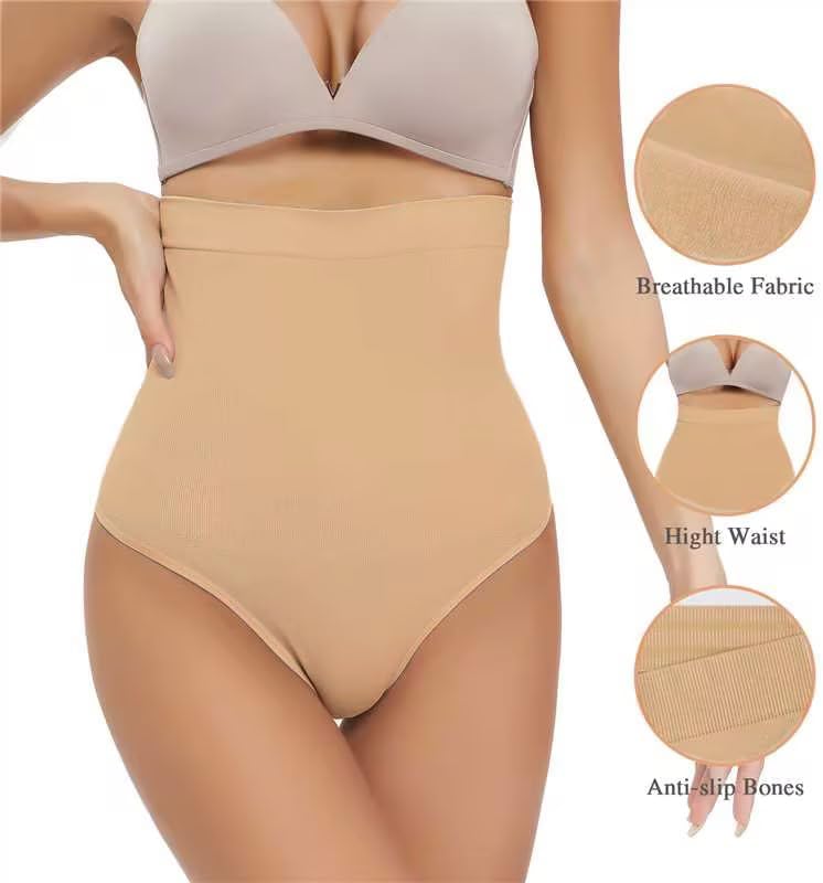 Tummy Control Thong Shapewear for Women Seamless Shaping Thong Panties Body Shaper Underwear - Image 3