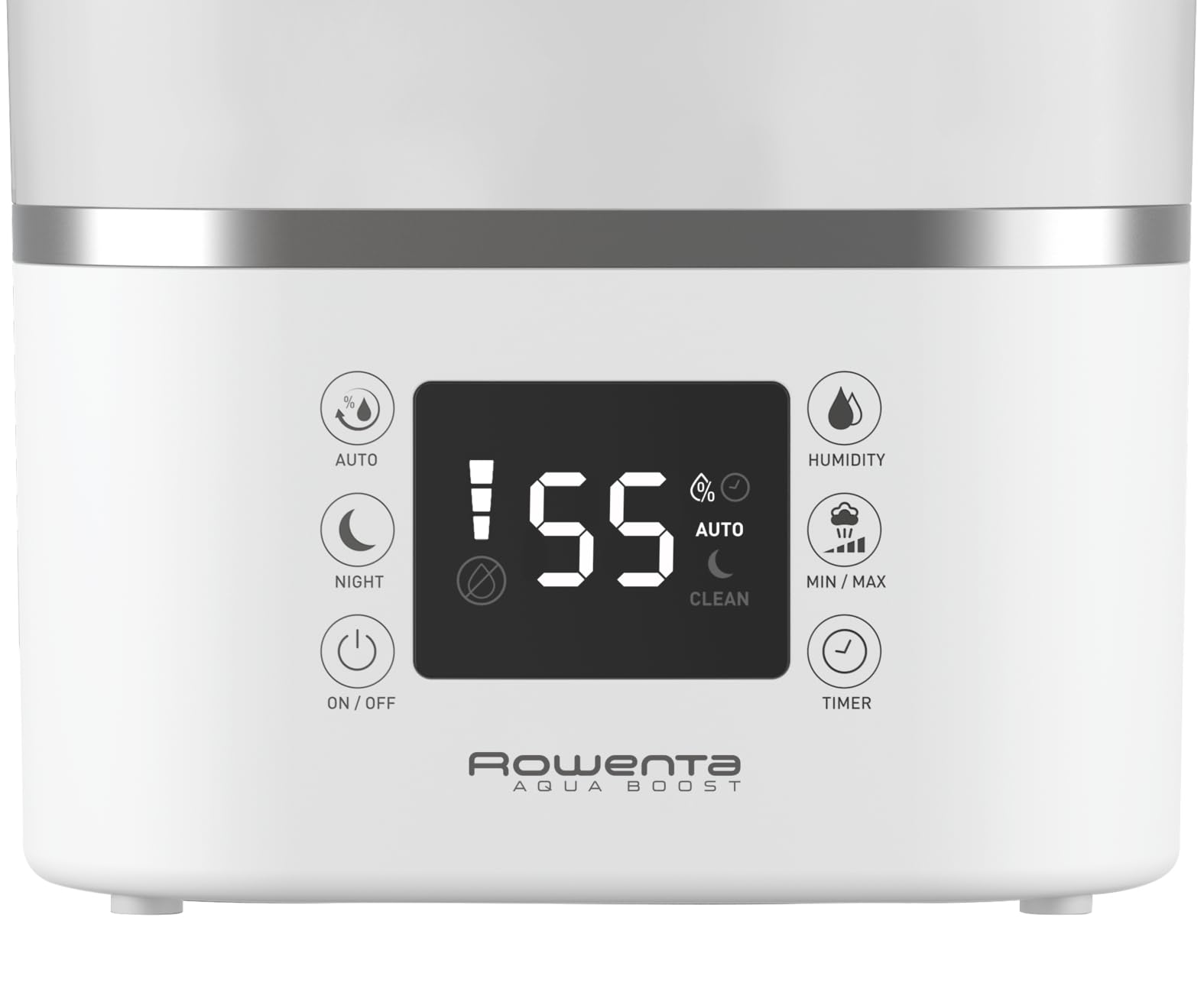 Rowenta Aqua Boost, Humidificador de 2,5 L, 3 programas, vapor caliente, compacto, silencioso 30 dBA, hasta 15 h de funcionamiento, temporizador hasta 12 h, apagado automático, HU4020
