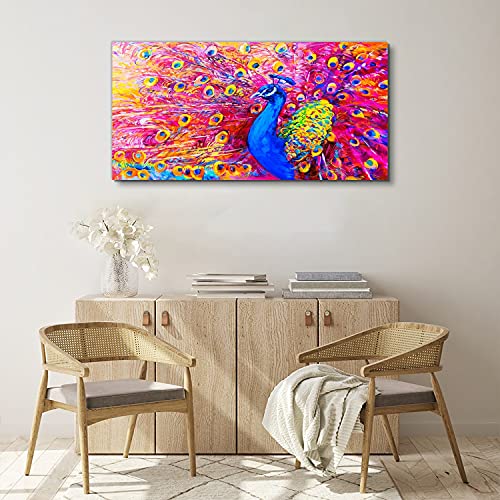 Impression photo plumes de paon pour une chambre parentale zen - 4