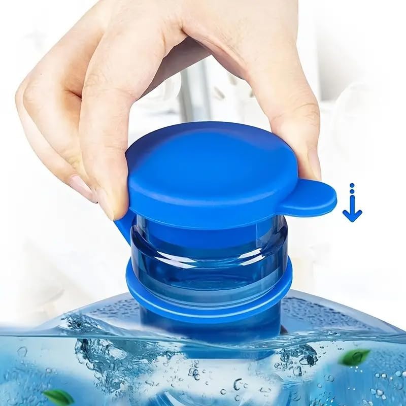 Comimark 5 pcs Water Jug Cap, Reusable Replacement Silicone No Spill Top Lid Cover, Anti-Dust Soft Rubber Cover image 3