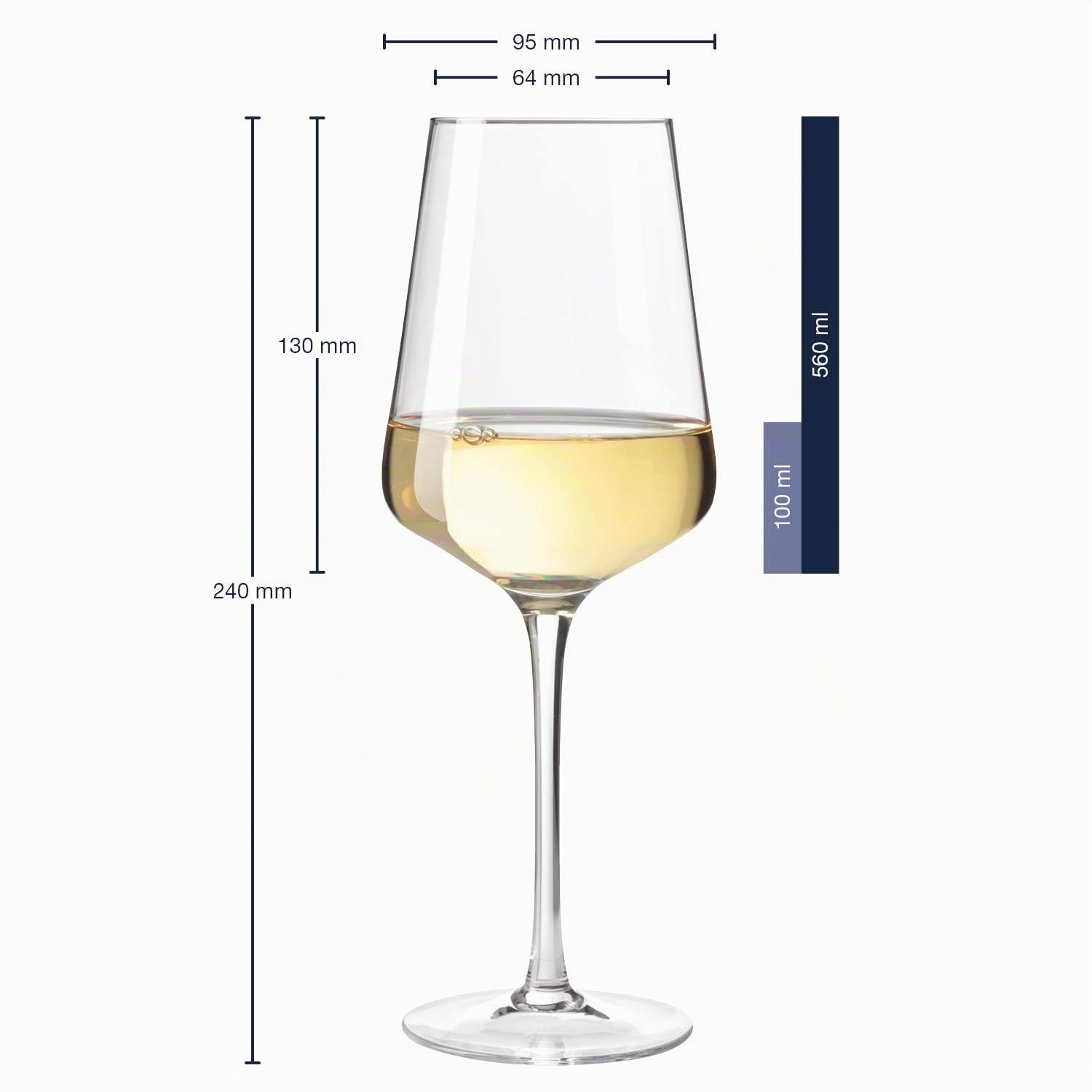 LEONARDO HOME Puccini Weingläser, 12er Set, spülmaschinenfest, 6 Rotwein-Gläser 750 ml, 6 Weißwein-Gläser 560 ml, Wein-Kelch mit gezogenem Stiel