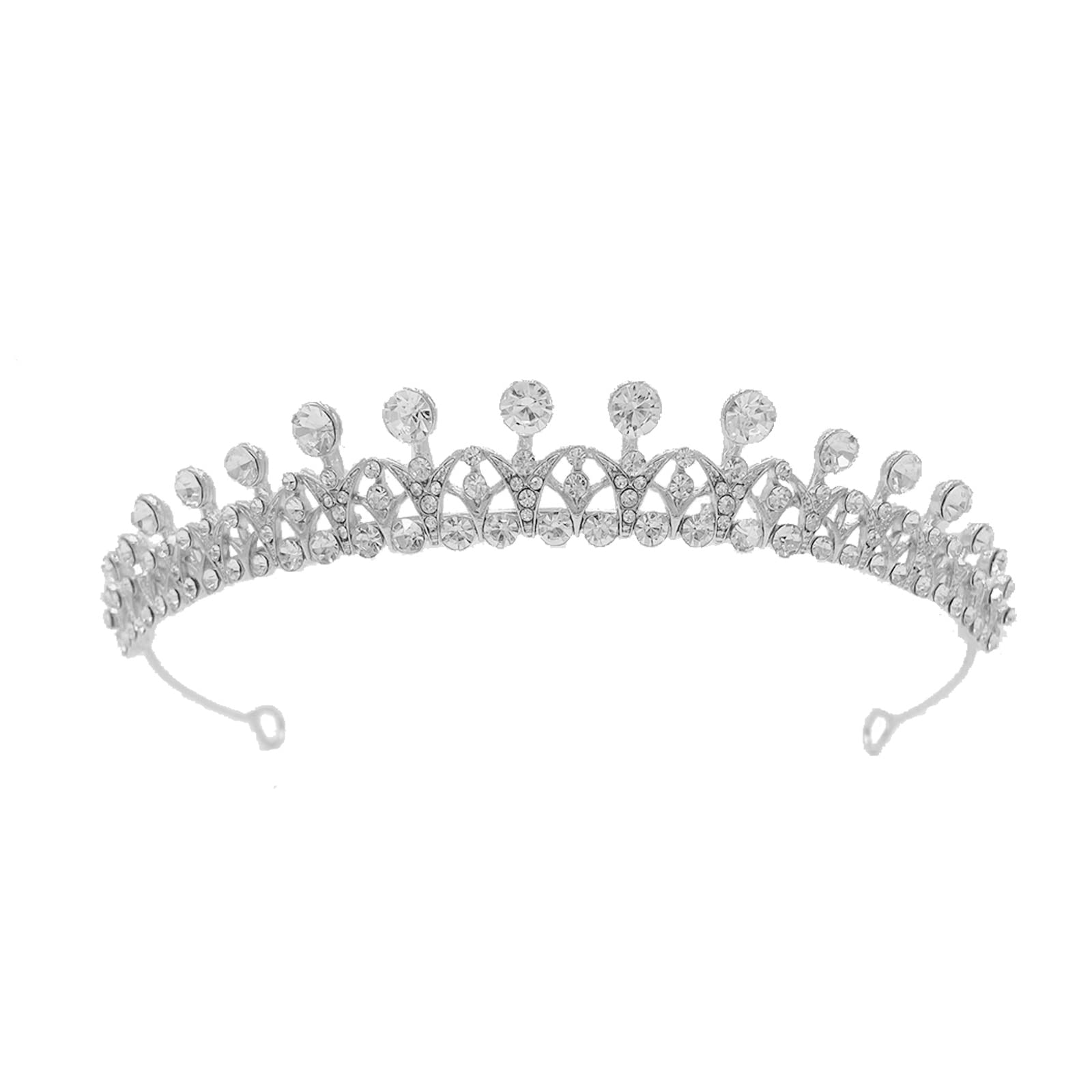 SH Crystal Tiara Crowns for Women, Sparkling Princess Tiara for Bride