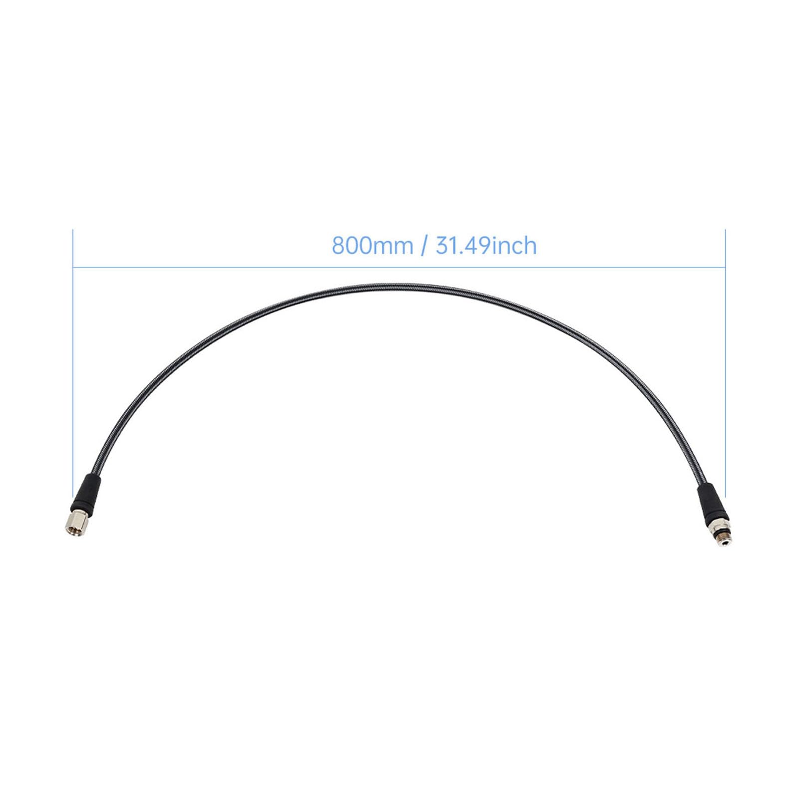 Yuecoom Diving High Pressure Regulator Hose, 31.49in Scuba Diving Flexible Braided Hose,Carbon Fiber Woven Safe Braided Hose,for Deep Diving, Teaching Diving Activities(80cm)