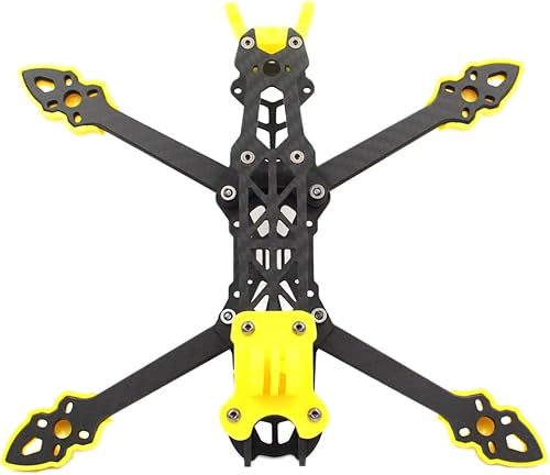 HUIOP Mark4 5 pulgadas FPV Marco de fibra de carbono 8.858 in distancia entre ejes 0.197 in brazo Freestyle Marco de largo alcance para Quadcopter