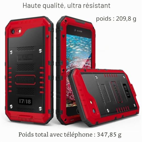 Coque iPhone SE protection militaire métallique intégrale - 2