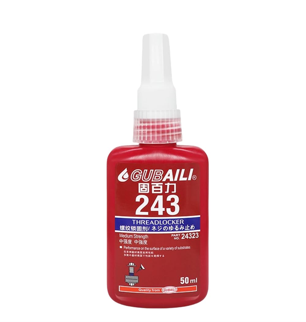 Thread Locker Blue 243, Azonee Medium Strength Threadlocker for Nuts and Bolts, Lock and Seal Fasteners, Prevent Rust and Corrosion, 1.69Fl Oz/50ml