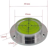 Vista 5 de Regla de nivel de brújula para el hogar de alta precisión universal de burbuja horizontal (2.362 in)